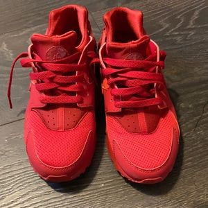 Red Nike Huarache Shoes